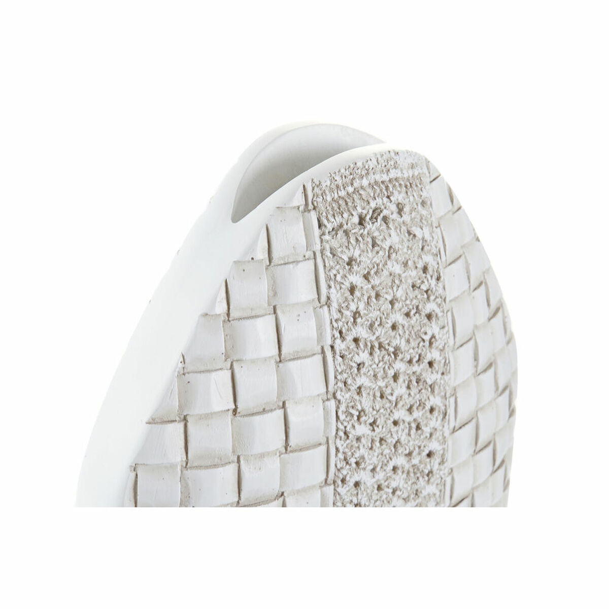 Vas DKD Home Decor 18 x 8 x 36 cm Vit Harts Modern - 6