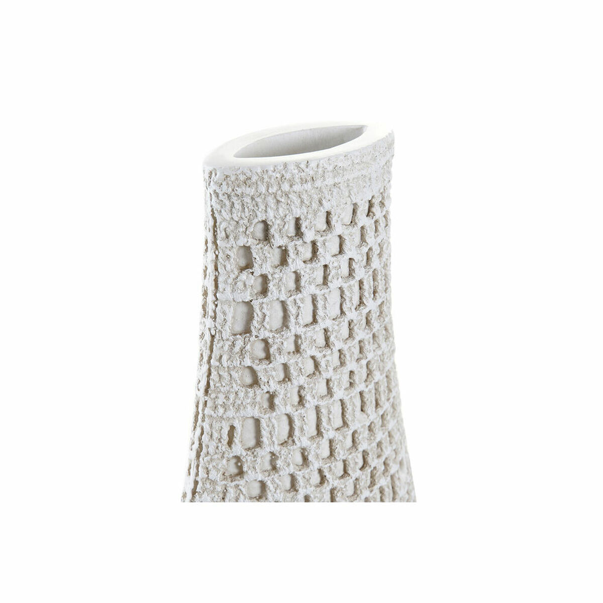 Vas DKD Home Decor Vit Harts Modern 14 x 7 x 37 cm - 6