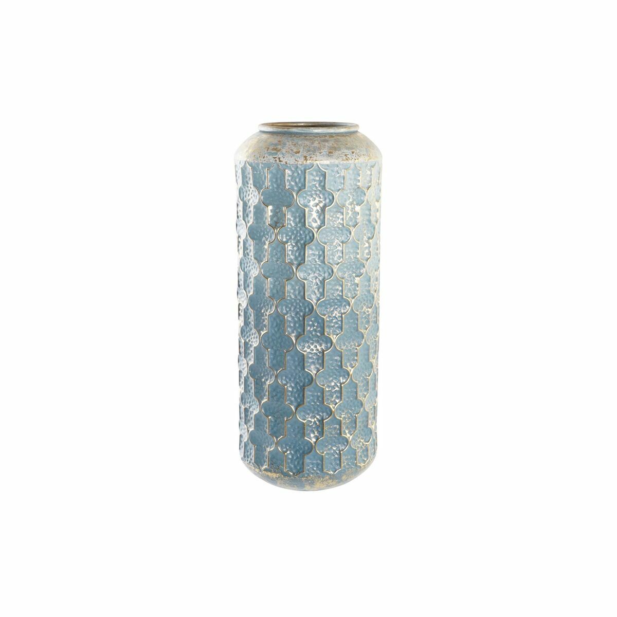 Vas DKD Home Decor Worn-out Blå Metall Arab (25 x 25 x 66 cm)