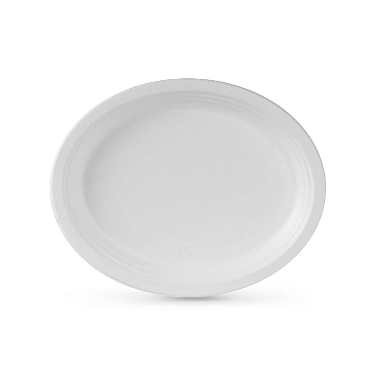 Tallriksset Algon Vit Sockerrör Engångsanvändning 26 cm Avlång 25 antal