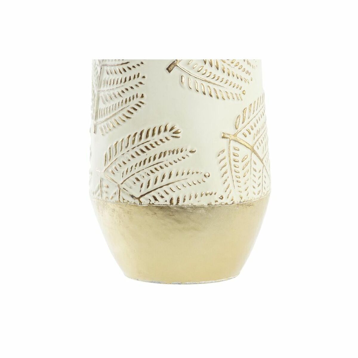 Vas DKD Home Decor Gyllene Metall Kräm Tropiskt Löv av en växt (19 x 19 x 76 cm) - 6