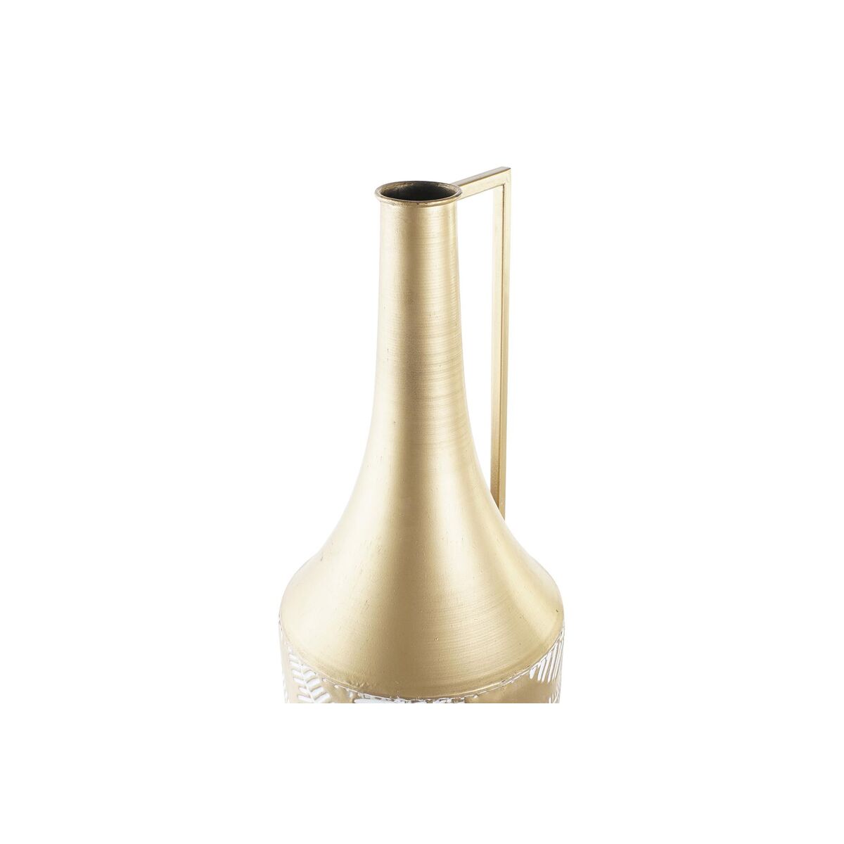 Vas DKD Home Decor Gyllene Metall Kräm Tropiskt Löv av en växt (21 x 21 x 81 cm) - 7