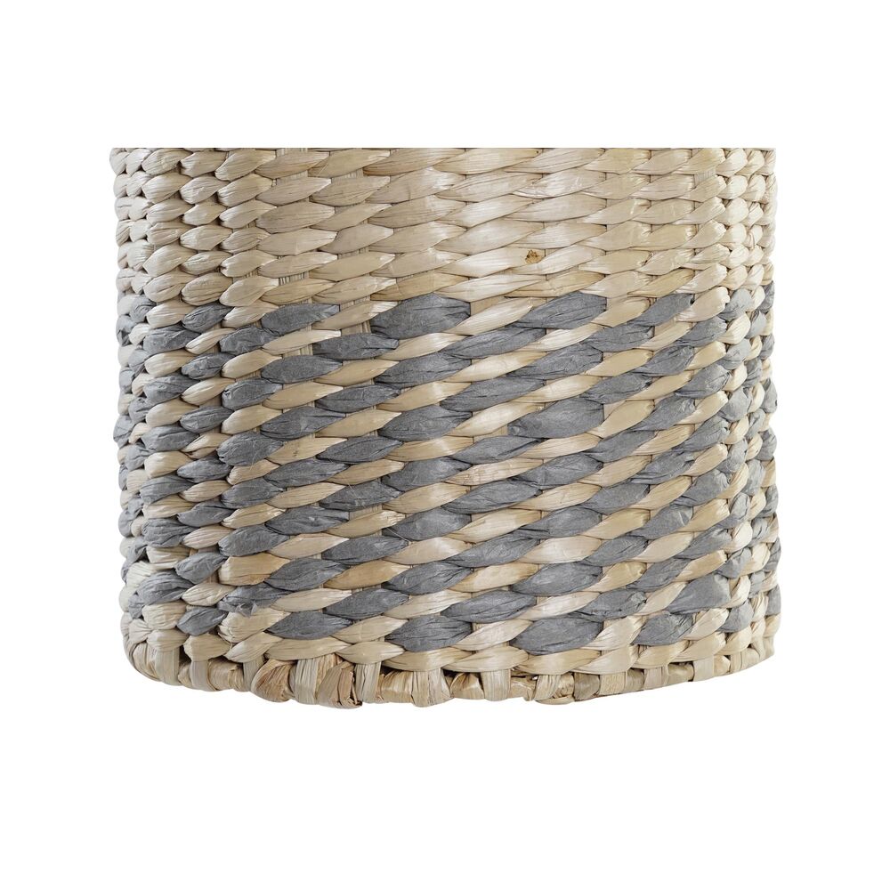 Vas DKD Home Decor Fibrer Naturell Grå (20 x 20 x 60 cm) - 3