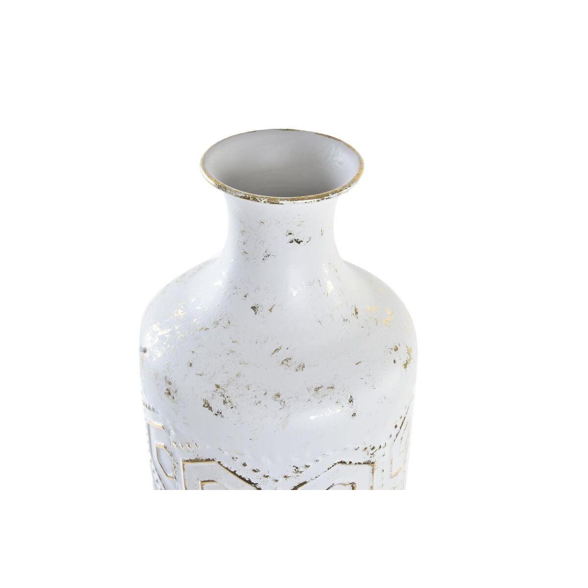 Vas DKD Home Decor Gyllene Metall Vit Orientalisk (17 x 17 x 66 cm) - 2