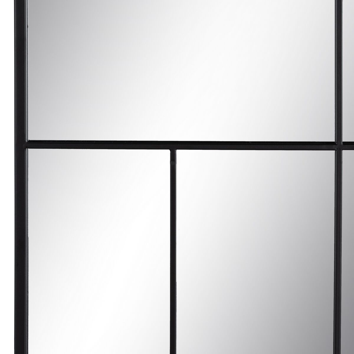 Väggspegel 60 x 1,5 x 100 cm Glas Svart Metall - 4