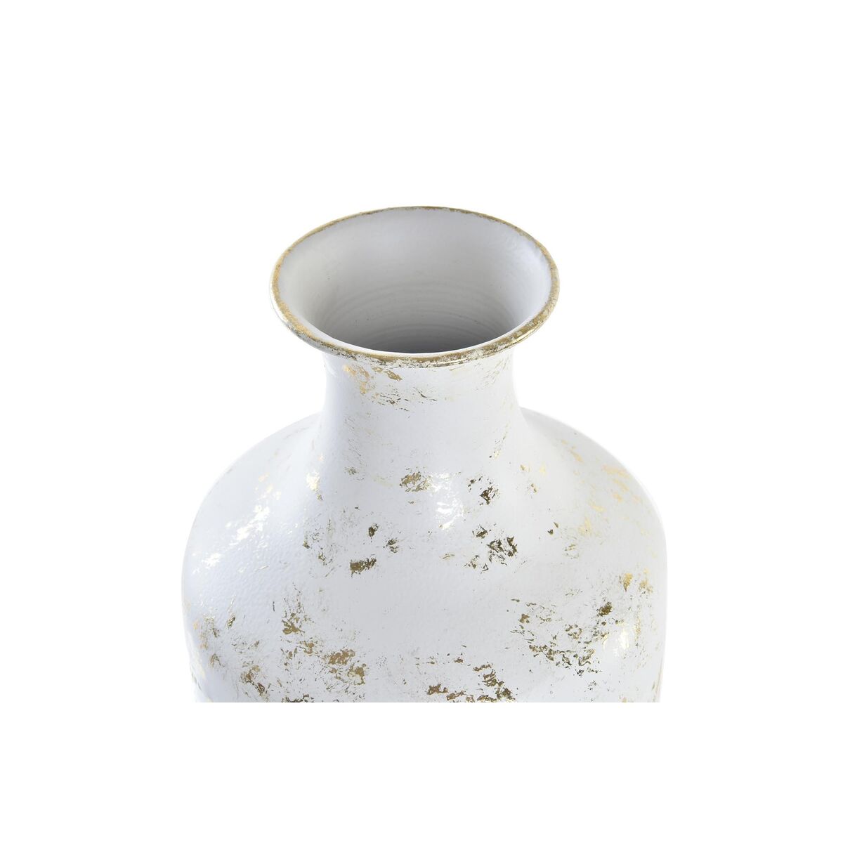 Vas DKD Home Decor Gyllene Metall Vit Orientalisk (17 x 17 x 56 cm) - 5