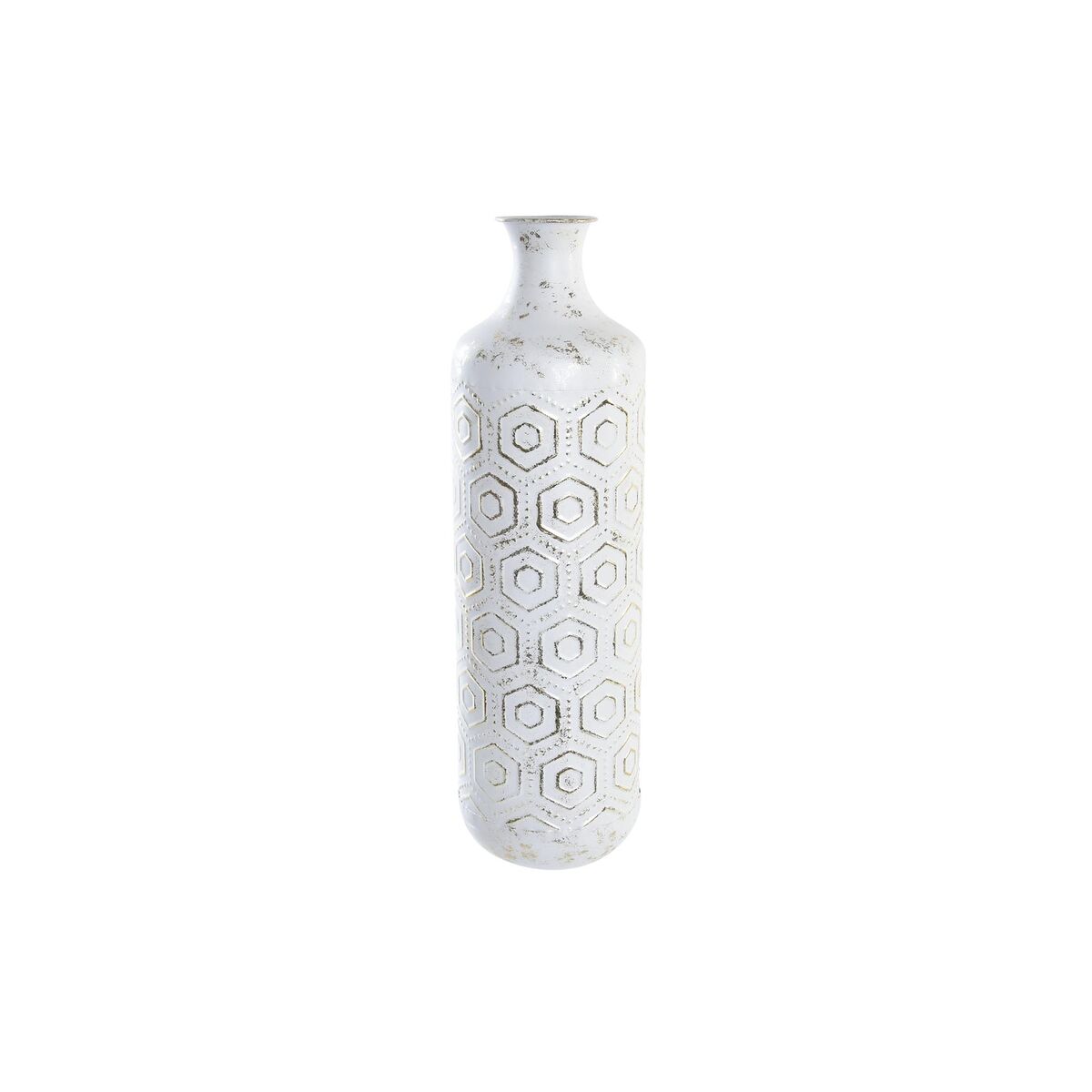 Vas DKD Home Decor Gyllene Metall Vit Orientalisk (17 x 17 x 56 cm) - 4
