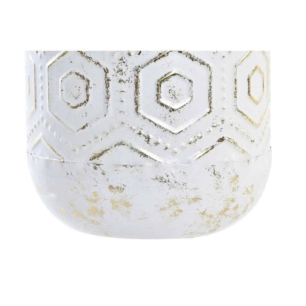 Vas DKD Home Decor Gyllene Metall Vit Orientalisk (17 x 17 x 56 cm) - 3