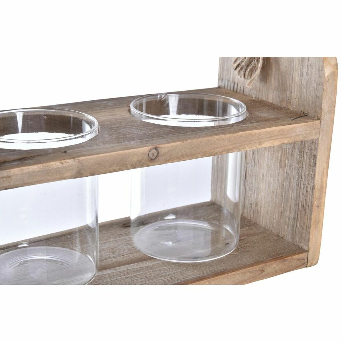 Vas DKD Home Decor Transparent Naturell Glas Snöre 28 x 12 x 22 cm - 5