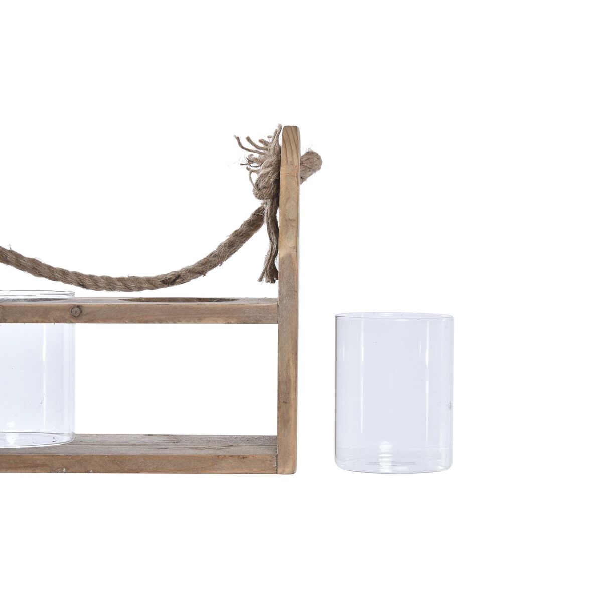 Vas DKD Home Decor Transparent Naturell Glas Snöre 28 x 12 x 22 cm - 3