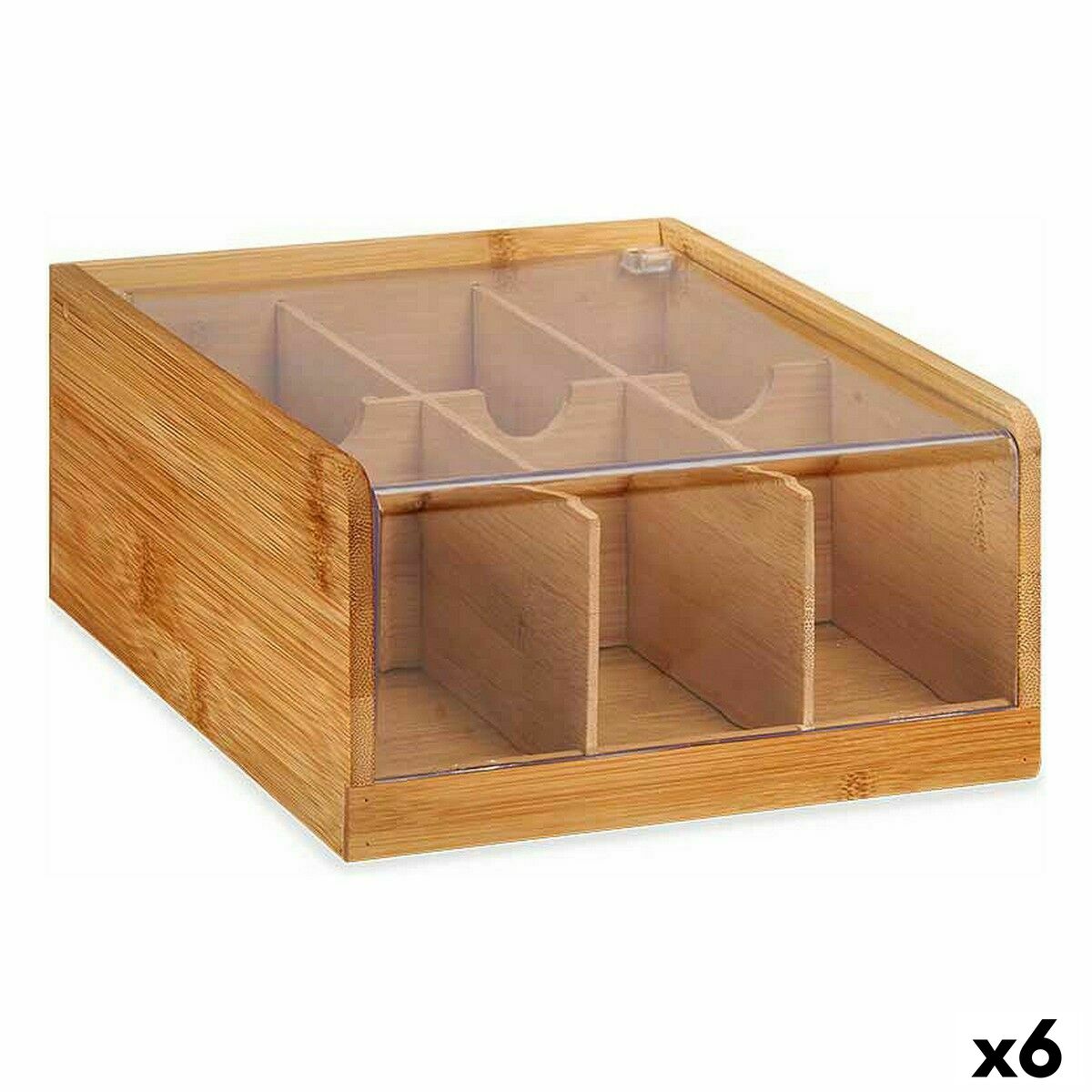 Organiserare Te Bambu 22 x 10 x 20,5 cm (6 antal)