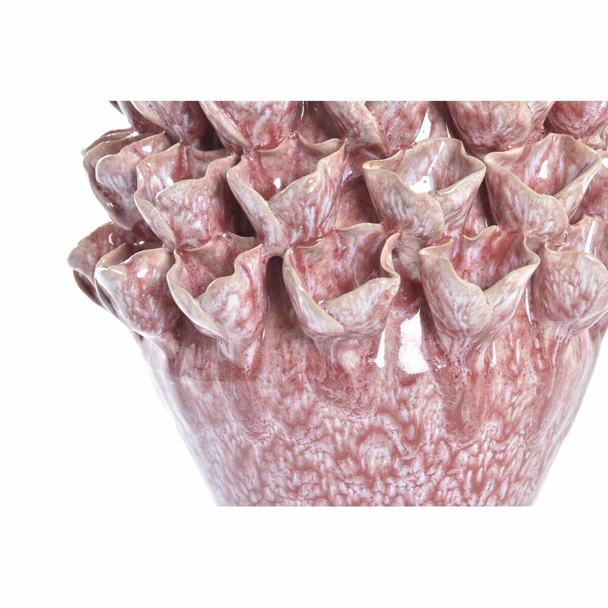Vas DKD Home Decor Blomster Rosa Turkos 18 x 18 x 27 cm Stengods 20 x 20 x 27 cm Medelhavs (2 antal) - 2