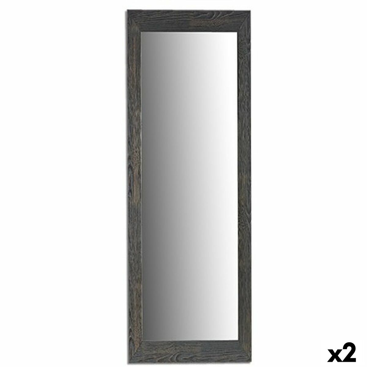 Väggspegel Grå Trä Glas 53,5 x 155,5 x 1,5 cm (2 antal)