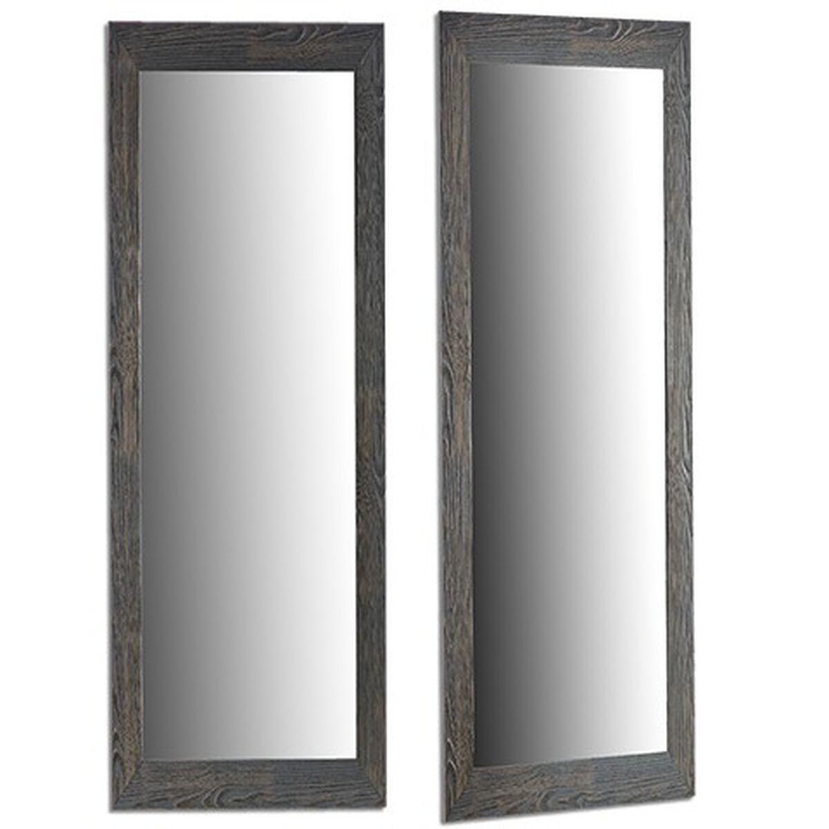 Väggspegel Grå Trä Glas 53,5 x 155,5 x 1,5 cm (2 antal) - 2