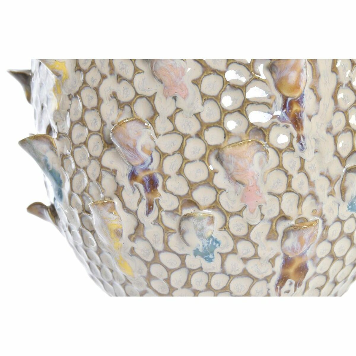 Vas DKD Home Decor 17 x 17 x 19 cm Porslin Brun Medelhavs - 3
