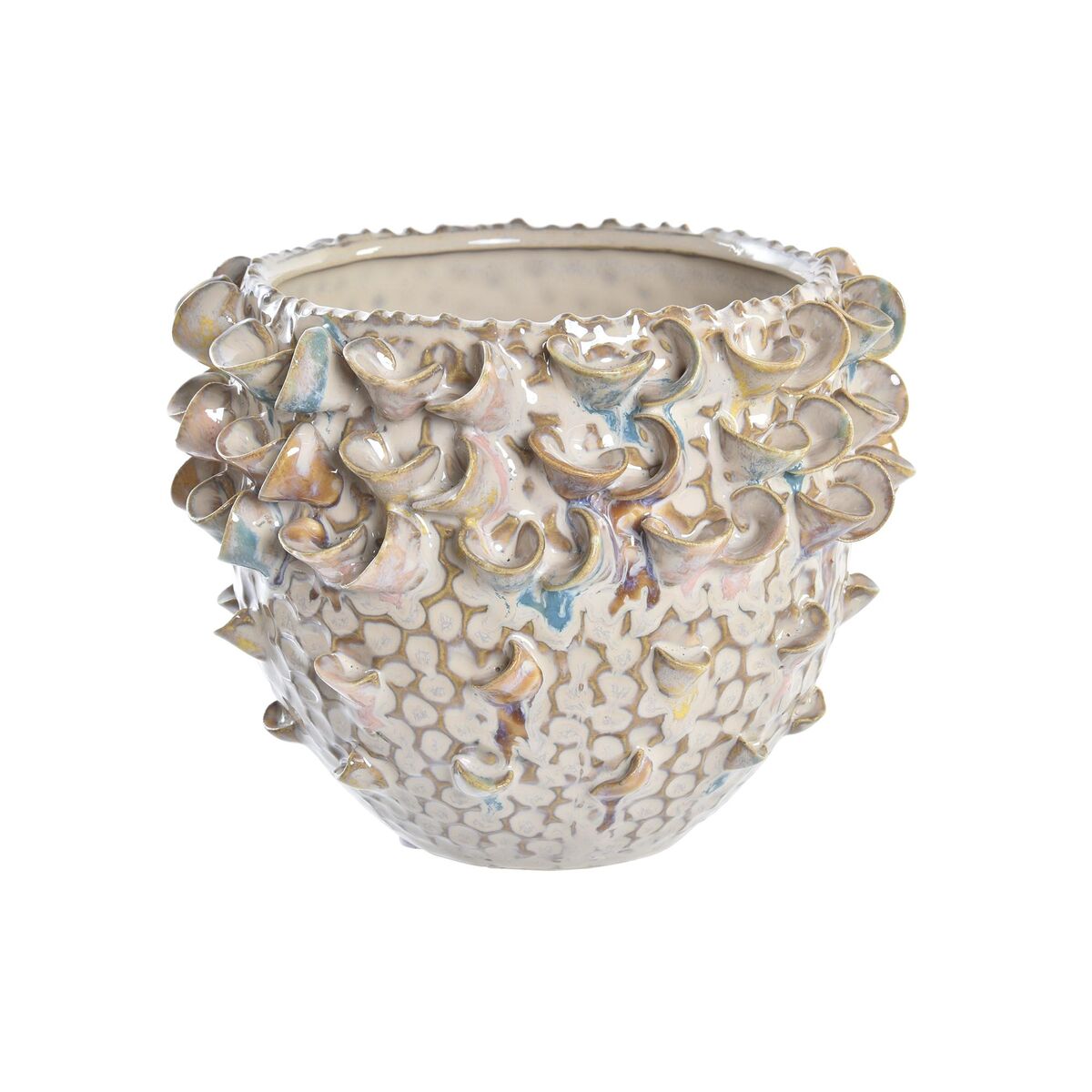 Vas DKD Home Decor Brun Porslin Medelhavs 17 x 17 x 13 cm