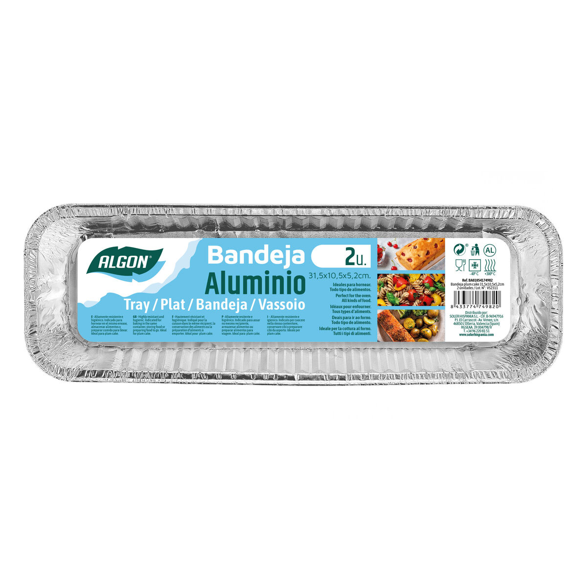 Uppsättning med Brickor Algon Avlång 31,5 X 10,5 X 5,2 cm 2 antal - 2
