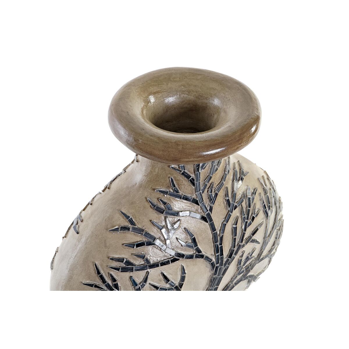 Vas DKD Home Decor Träd Glas Svart Beige Terrakota n (30 x 15 x 33,5 cm) - 5