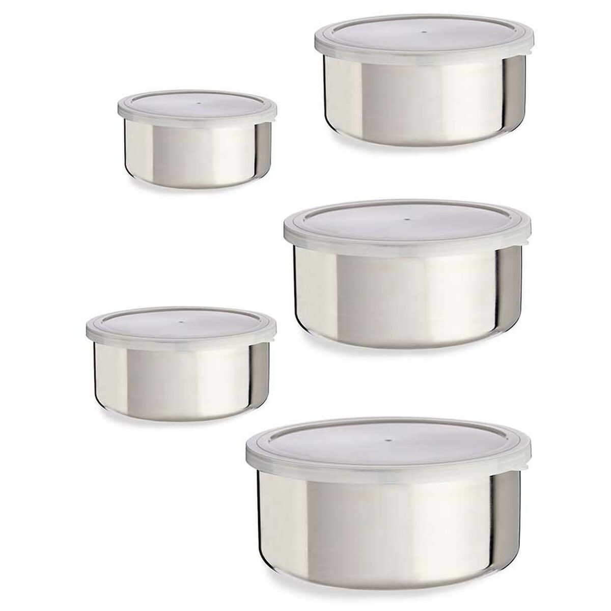 Lunchlådor, set Silvrig Stål (12 antal) - 2