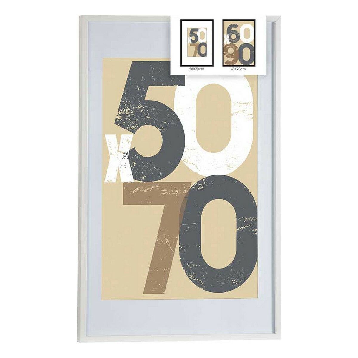 Fotoram 62,5 x 2,5 x 92,5 cm Vit Plast Trä MDF (6 antal) - 2