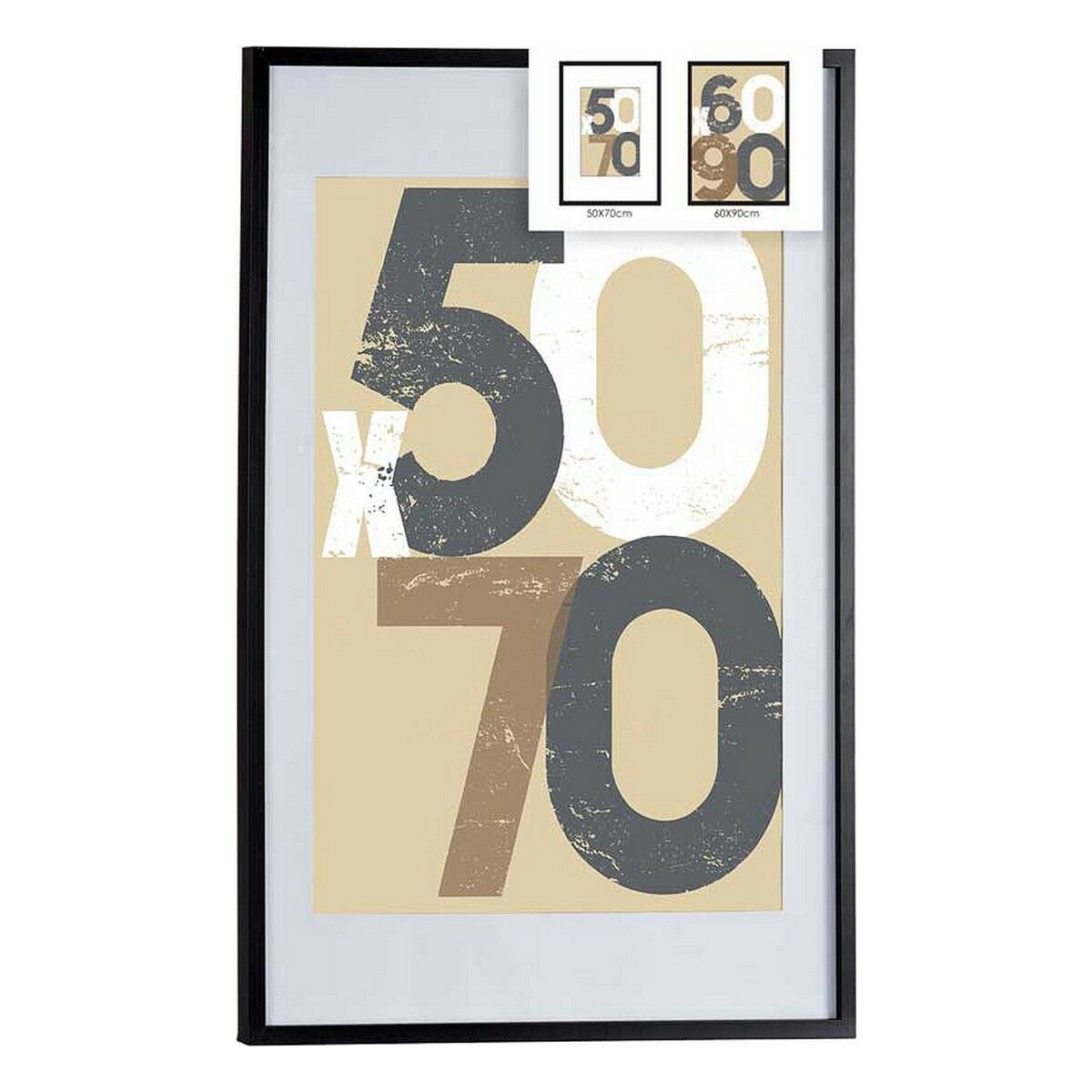 Fotoram 62,5 x 2,5 x 92,5 cm Svart Plast Trä MDF (6 antal) - 2