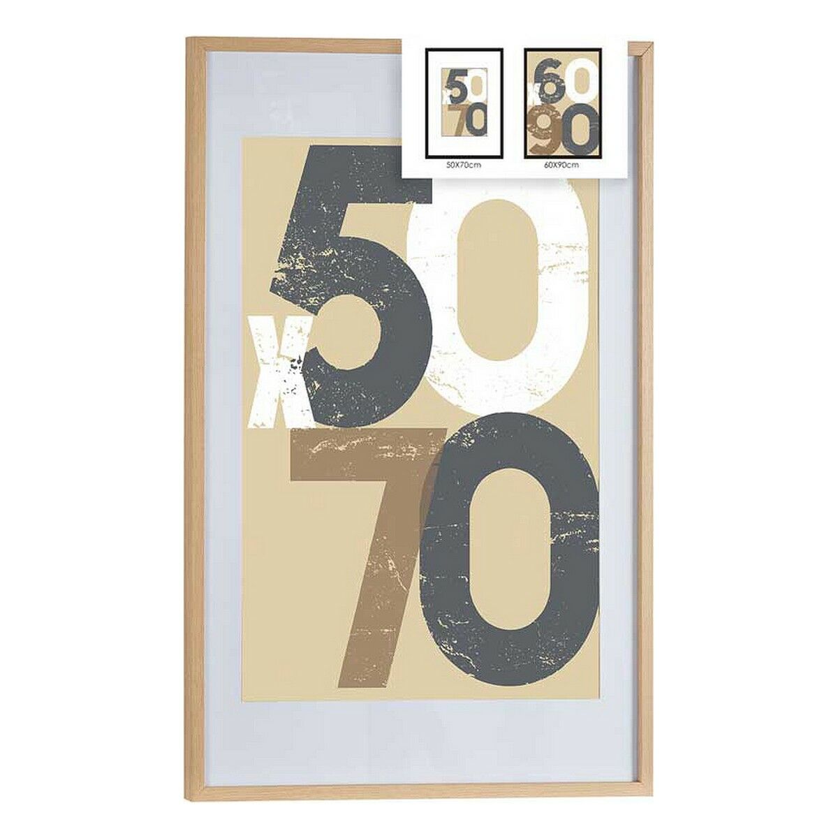 Fotoram 62,5 x 2,5 x 92,5 cm Naturell Plast Trä MDF (6 antal) - 2