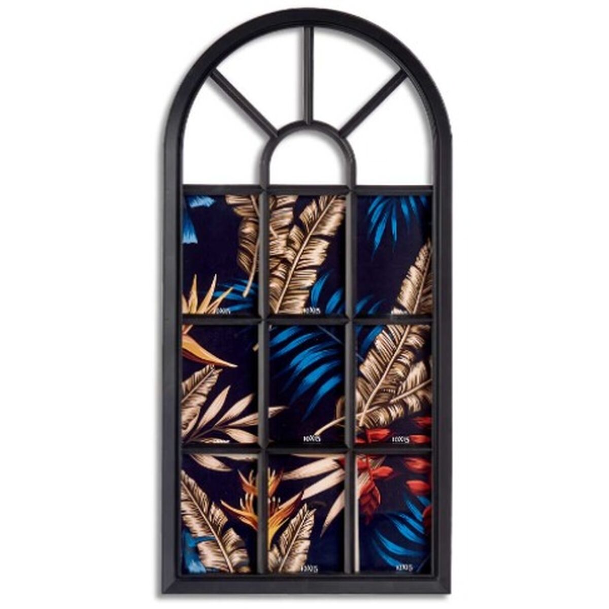 Fotoram för upphängning Fönster Svart Glas Plast 34,5 x 2,5 x 69,5 cm (6 antal) - 2
