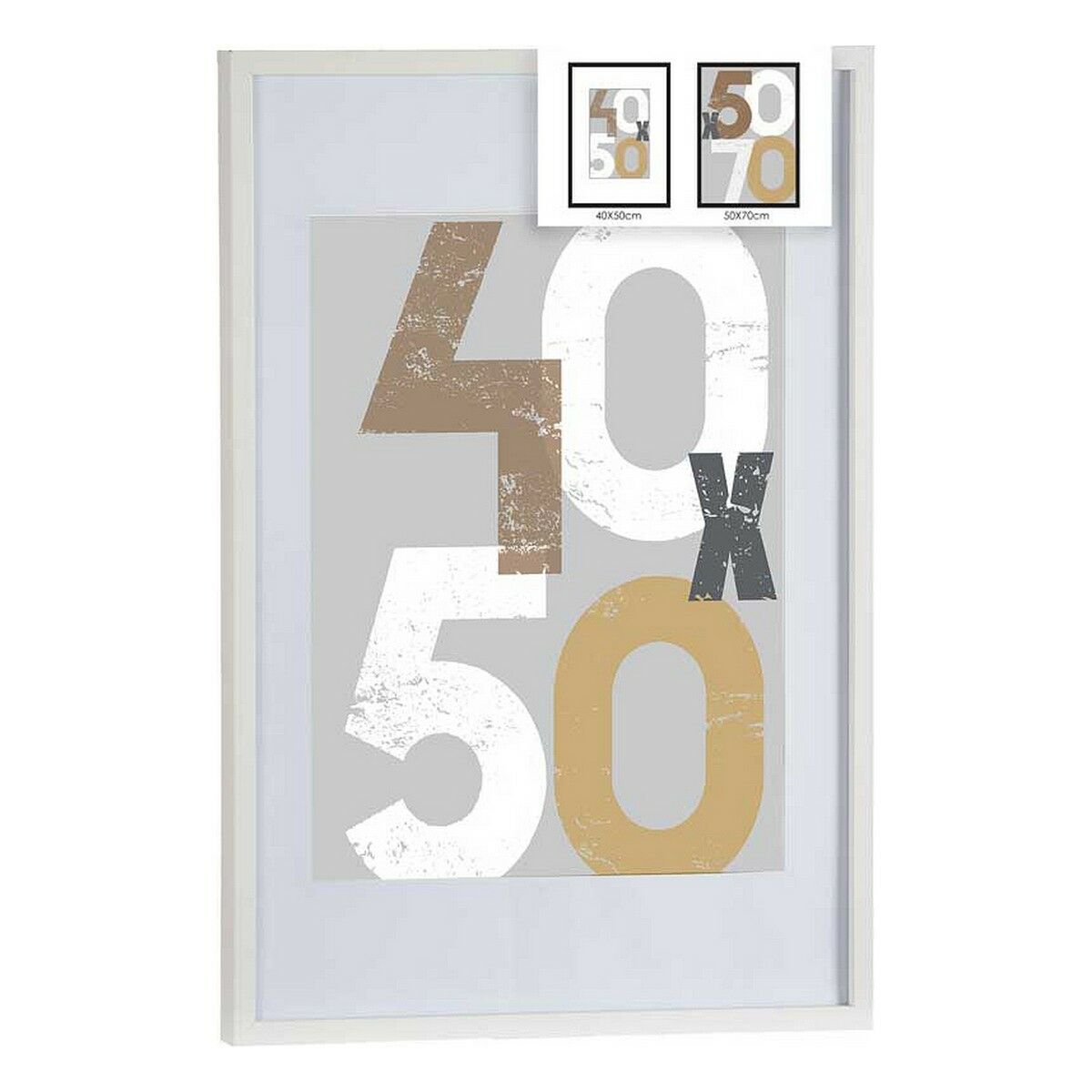 Fotoram 52,5 x 2,5 x 72,5 cm Vit Plast Trä MDF (6 antal) - 2