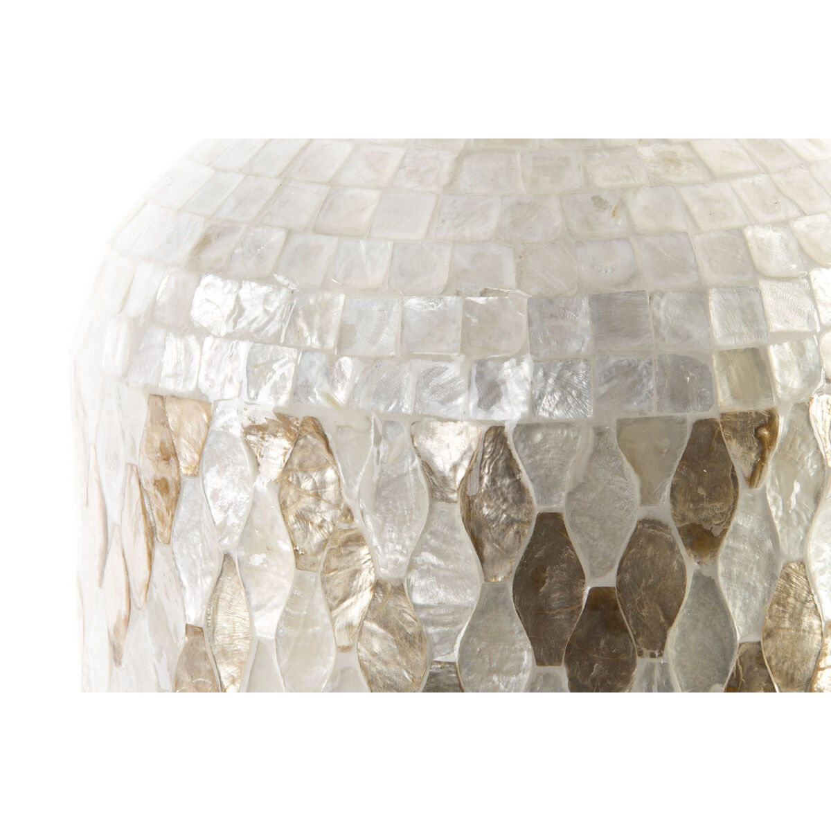 Vas DKD Home Decor Mosaik Brun Pärlemor Ljusbrun Bambu (25 x 25 x 65 cm) - 3