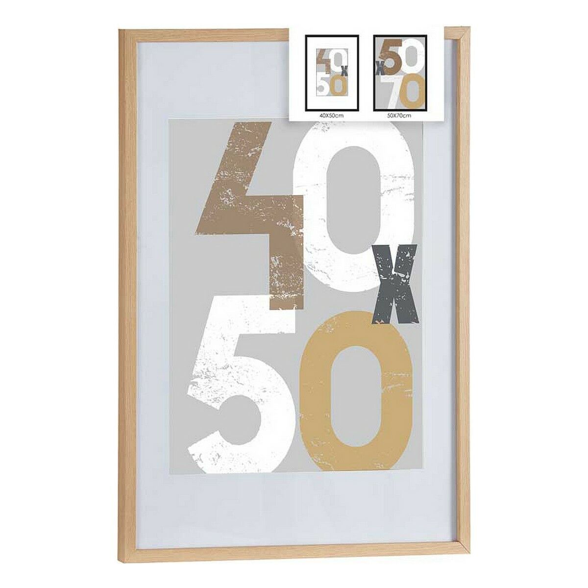 Fotoram 52,5 x 2,5 x 72,5 cm Naturell Plast Trä MDF (6 antal) - 2