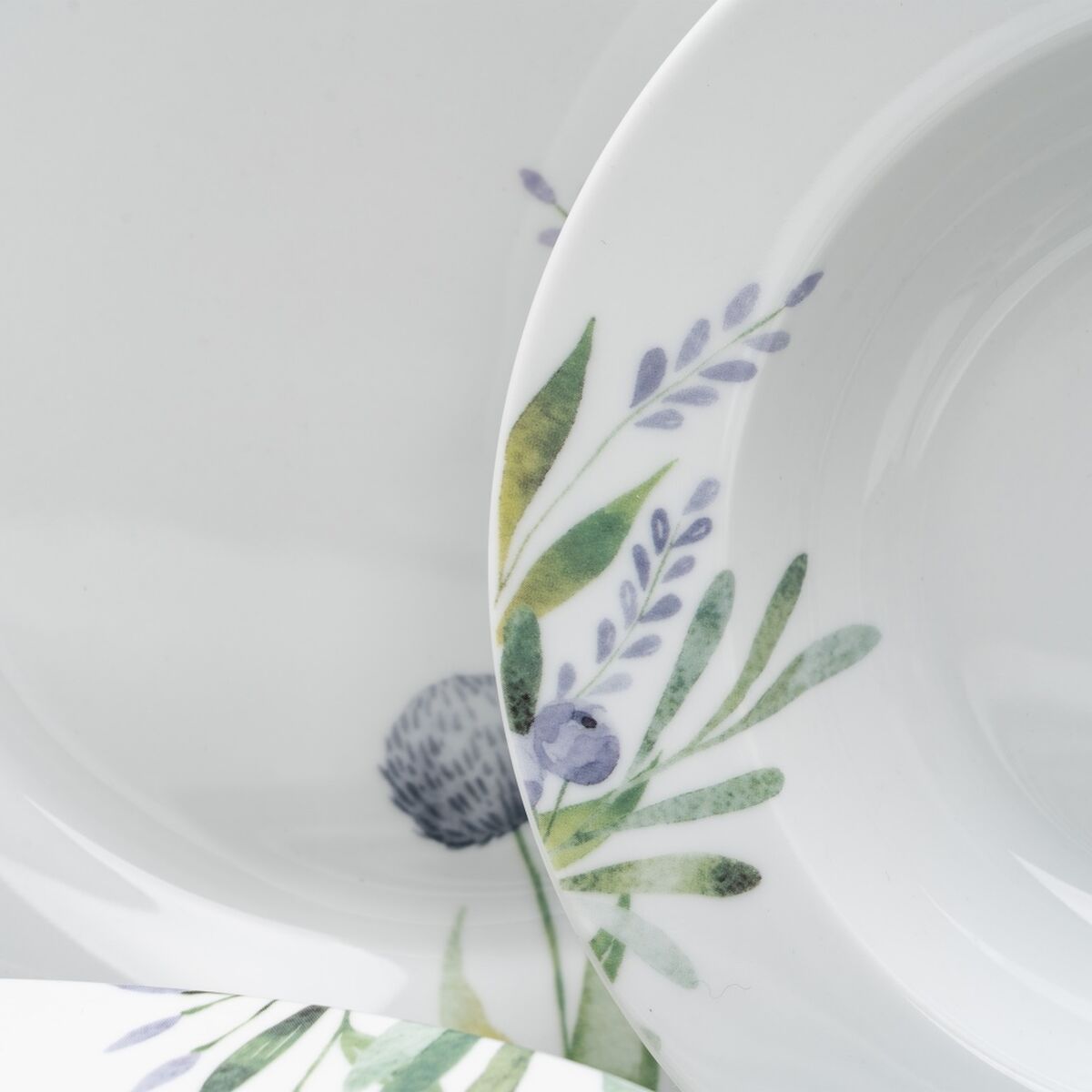 Matservis 18 Delar Porslin Lavendel - 4