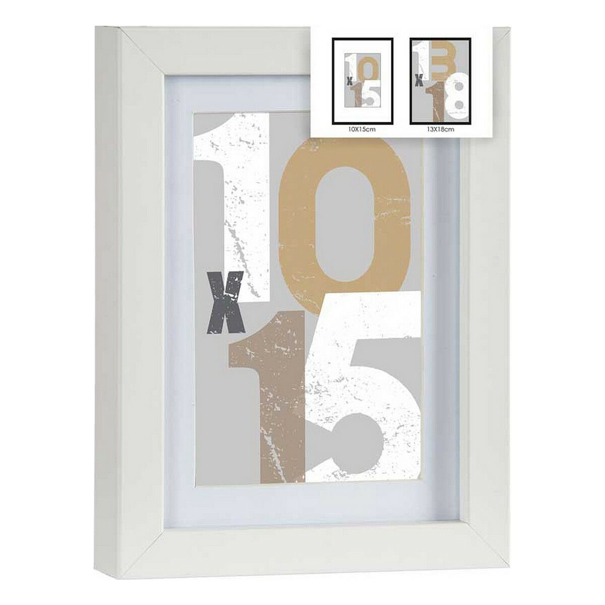 Fotoram Vit Glas Trä MDF 16 x 21 x 2,5 cm (6 antal) - 2
