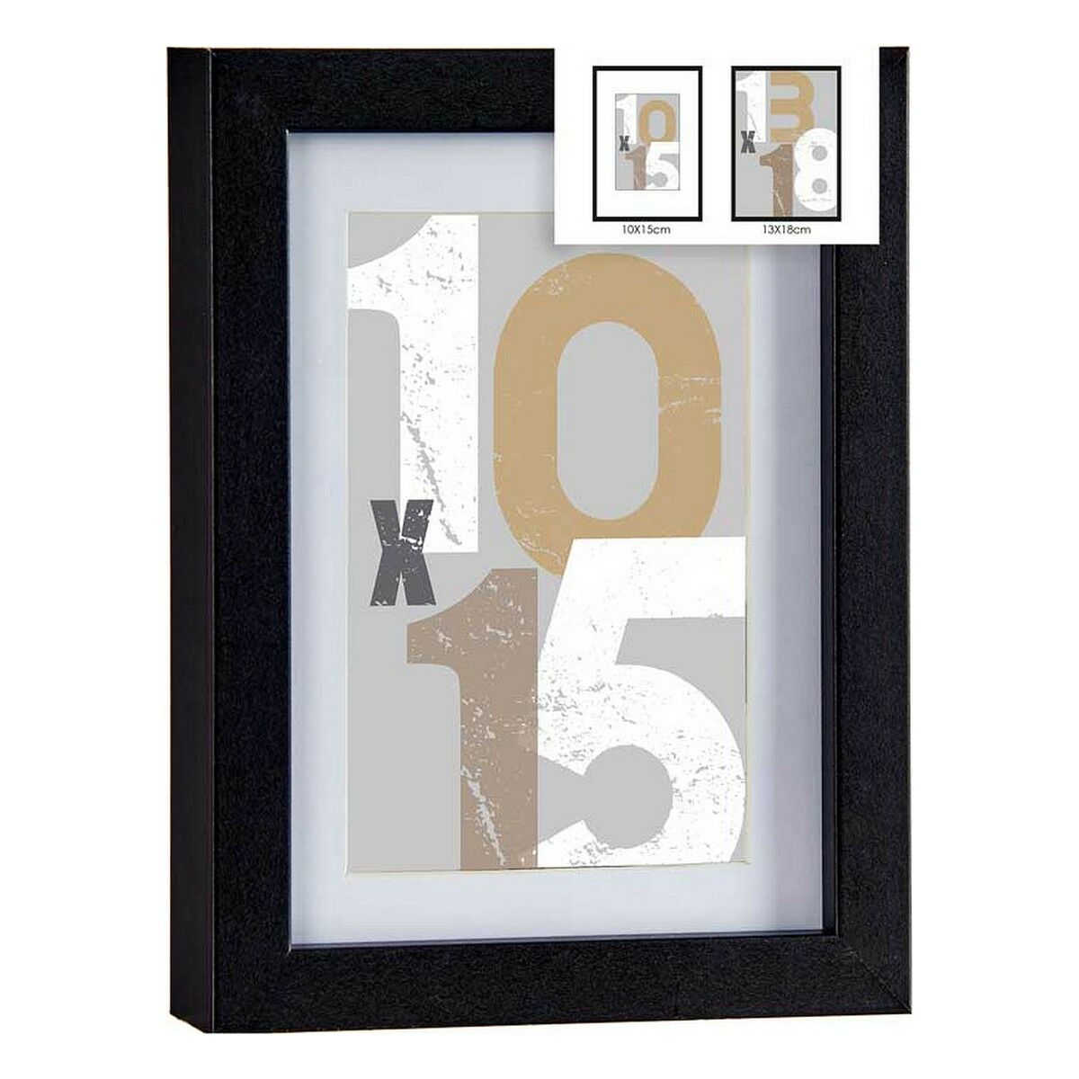 Fotoram 16 x 21 x 2,5 cm Svart Glas Trä MDF (6 antal) - 2