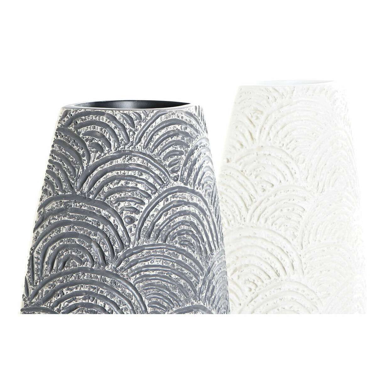 Vas DKD Home Decor 21 x 8 x 58 cm Grå Beige Harts Orientalisk (2 antal) - 6