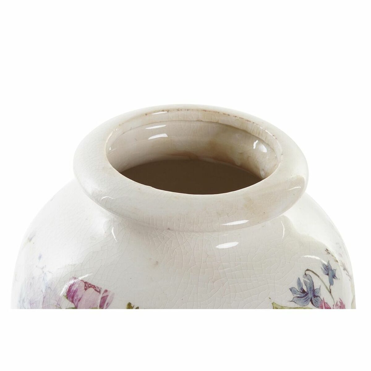 Vas DKD Home Decor Vit Grön Rödbrun Stengods 18 x 18 x 25 cm - 6