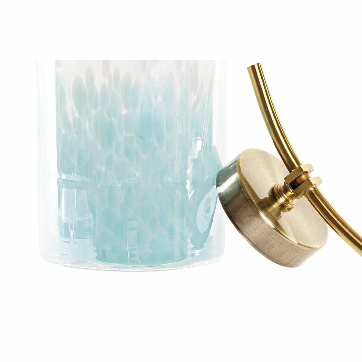 Vas DKD Home Decor Glas Blå Gyllene Metall Medelhavs (19 x 15 x 41 cm) (Ø 14 cm) - 6