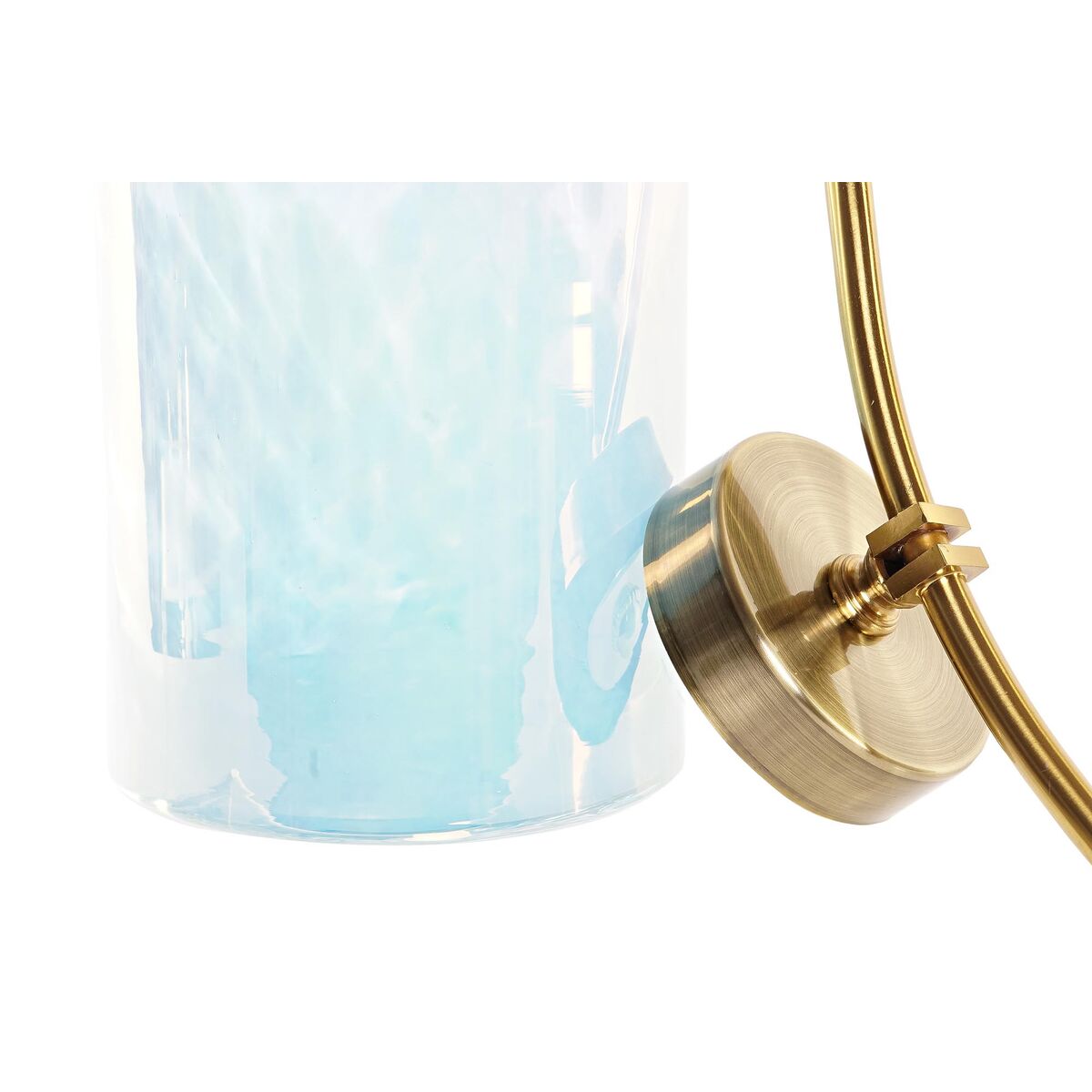 Vas DKD Home Decor Glas Blå Gyllene Metall Medelhavs (19 x 15 x 33 cm) (Ø 14 cm) - 5