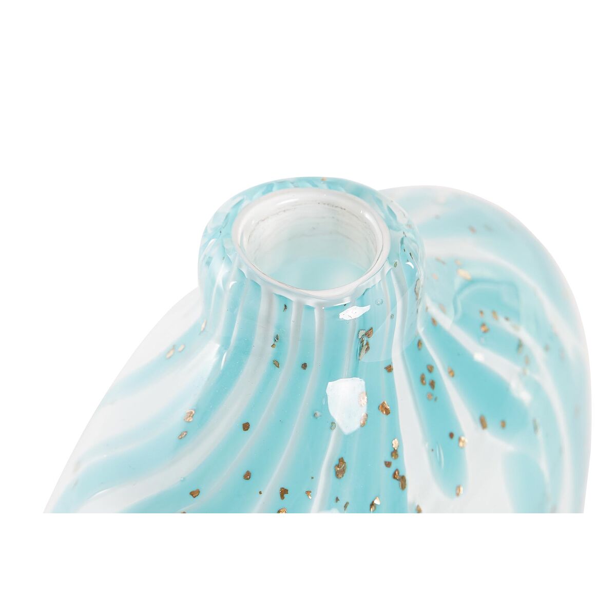 Vas DKD Home Decor Blå Glas Medelhavs 12 x 7,5 x 21,5 cm - 4