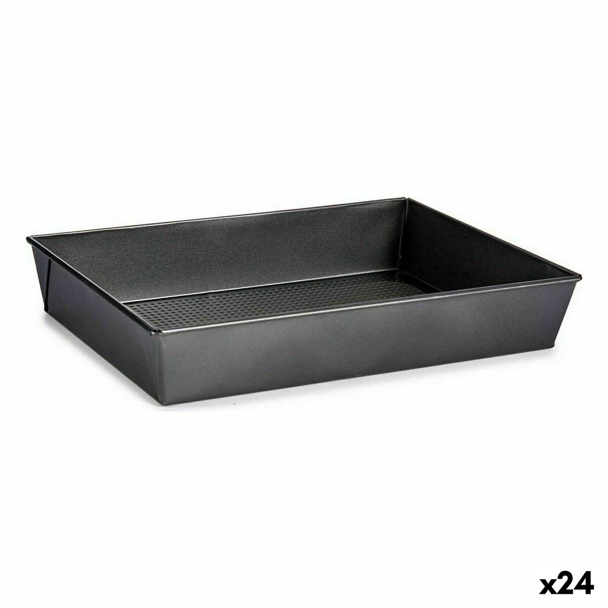 Rektangulär bakform Mörkgrå Metall 24 x 6,5 x 36,5 cm (24 antal)