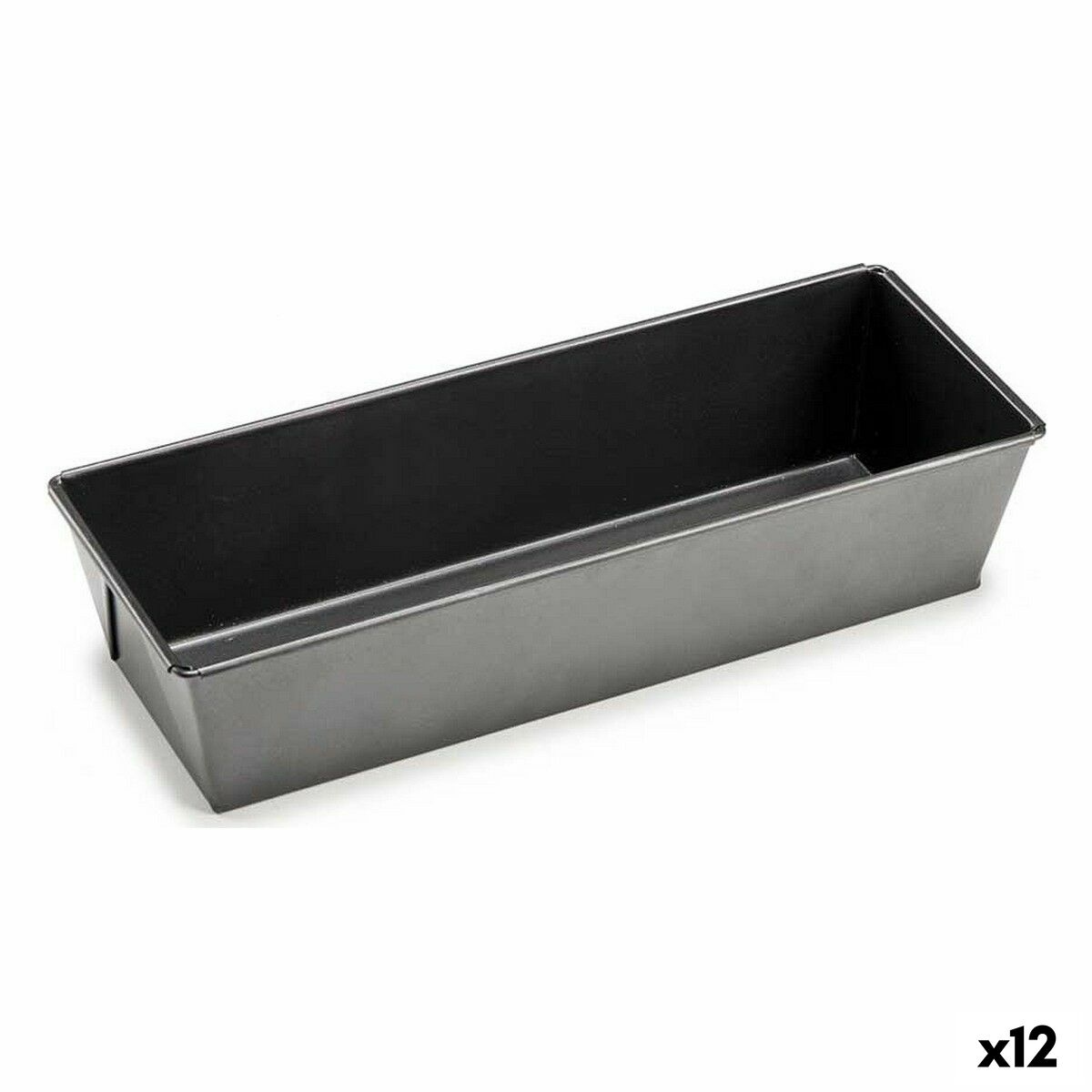 Ugnsform 11,5 x 7,7 x 31 cm Metall Mörkgrå Kolstål (12 antal)