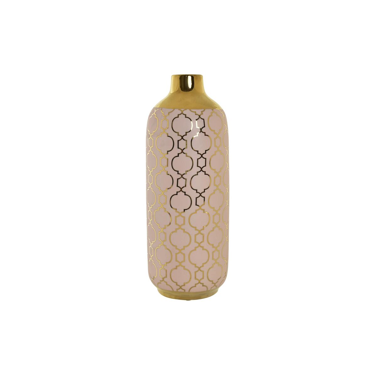 Vas DKD Home Decor Porslin Rosa Gyllene Orientalisk (15 x 15 x 41,5 cm) - 4