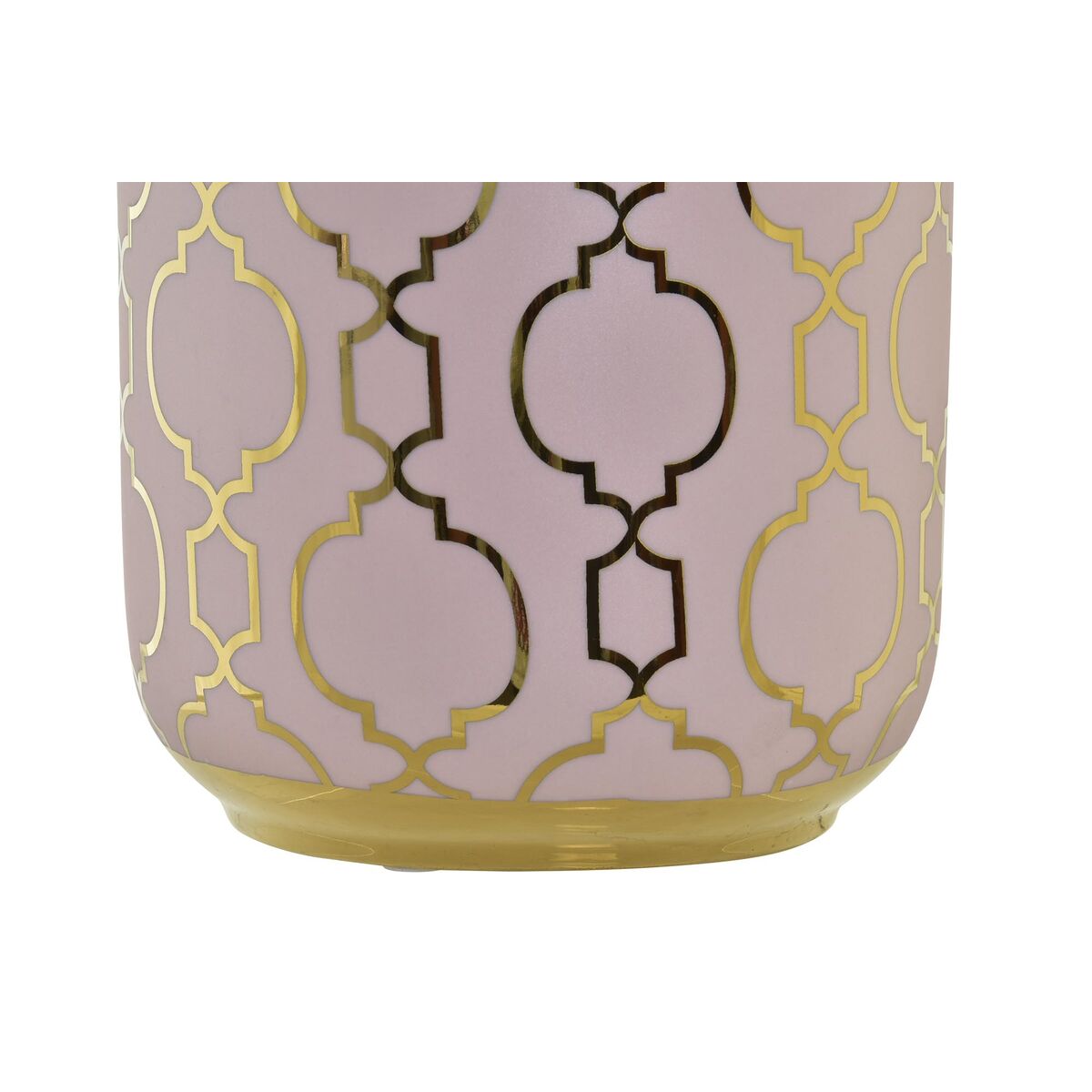 Vas DKD Home Decor 13 x 13 x 26 cm Porslin Rosa Gyllene Orientalisk Kromad - 2