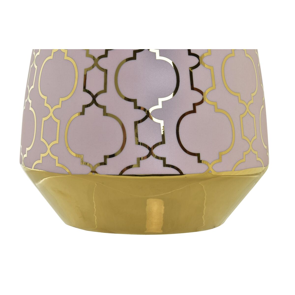 Vas DKD Home Decor Porslin Rosa Gyllene Orientalisk (18 x 18 x 24 cm) - 2