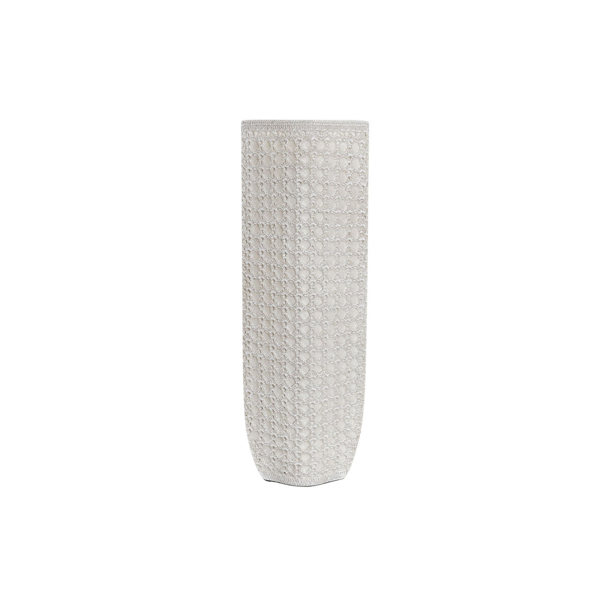 Vas DKD Home Decor 17 x 10 x 47 cm Vit Harts Modern