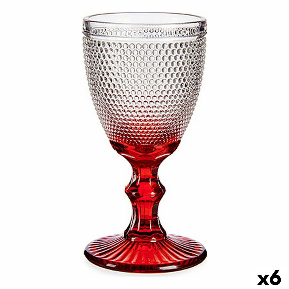 Vinglas Poäng Röd Glas 240 ml (6 antal)