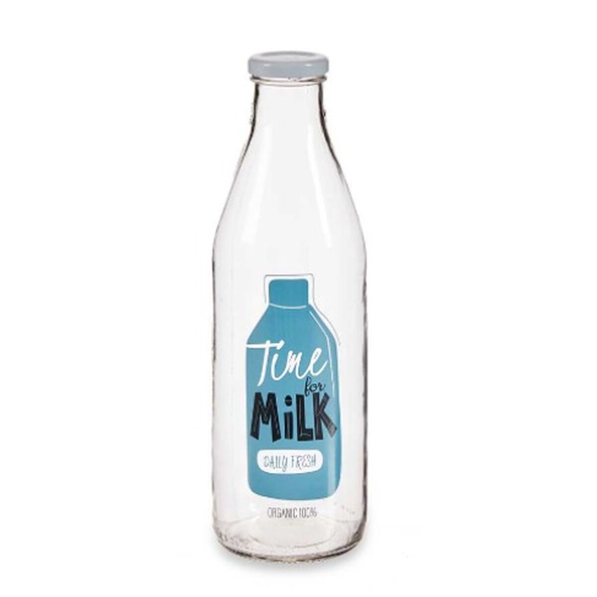 Glasflaska Transparent Metall Glas 1 L (6 antal) - 2