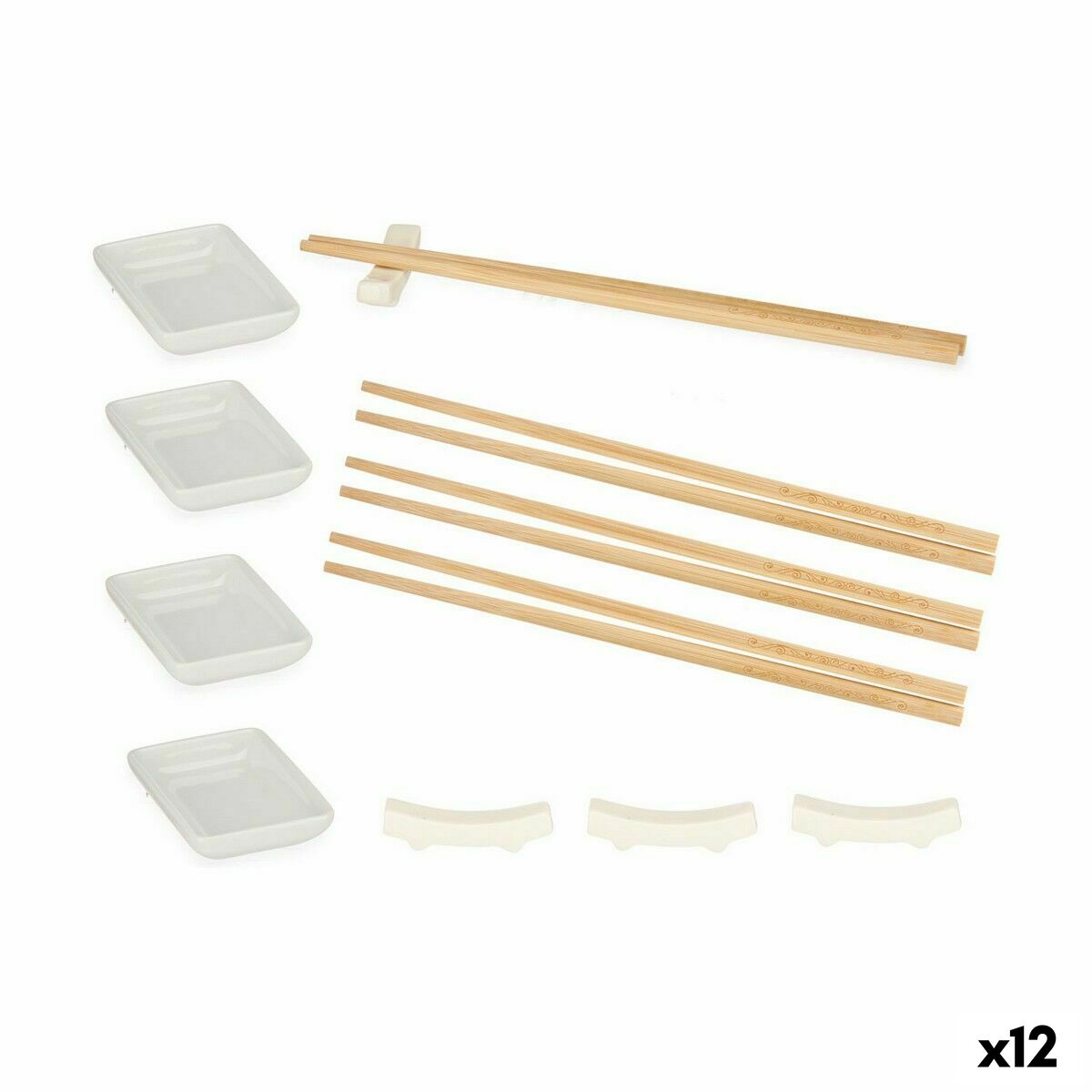 Sushiset Vit Keramik (12 antal)
