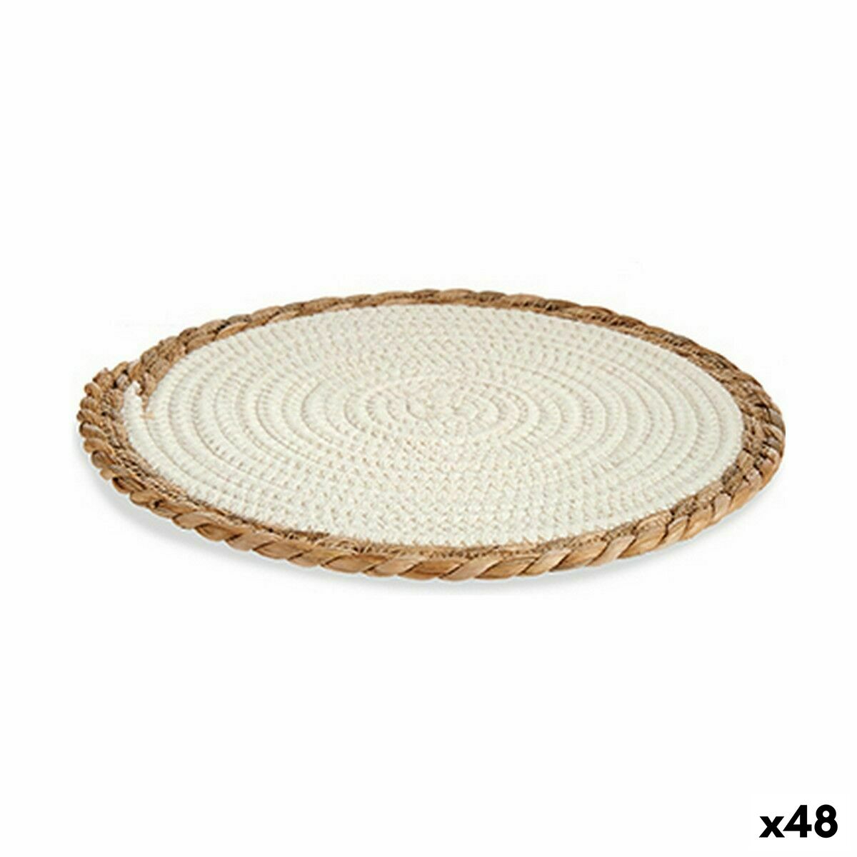 Bordsunderlägg Naturell Vit 30 x 1 x 30 cm (48 antal)