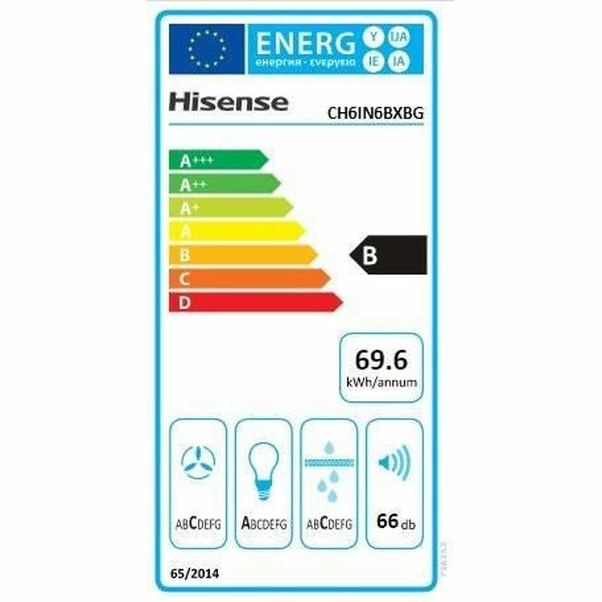 Konventionell fläkt Hisense CH6IN6BXBG 60 cm Stål - 2