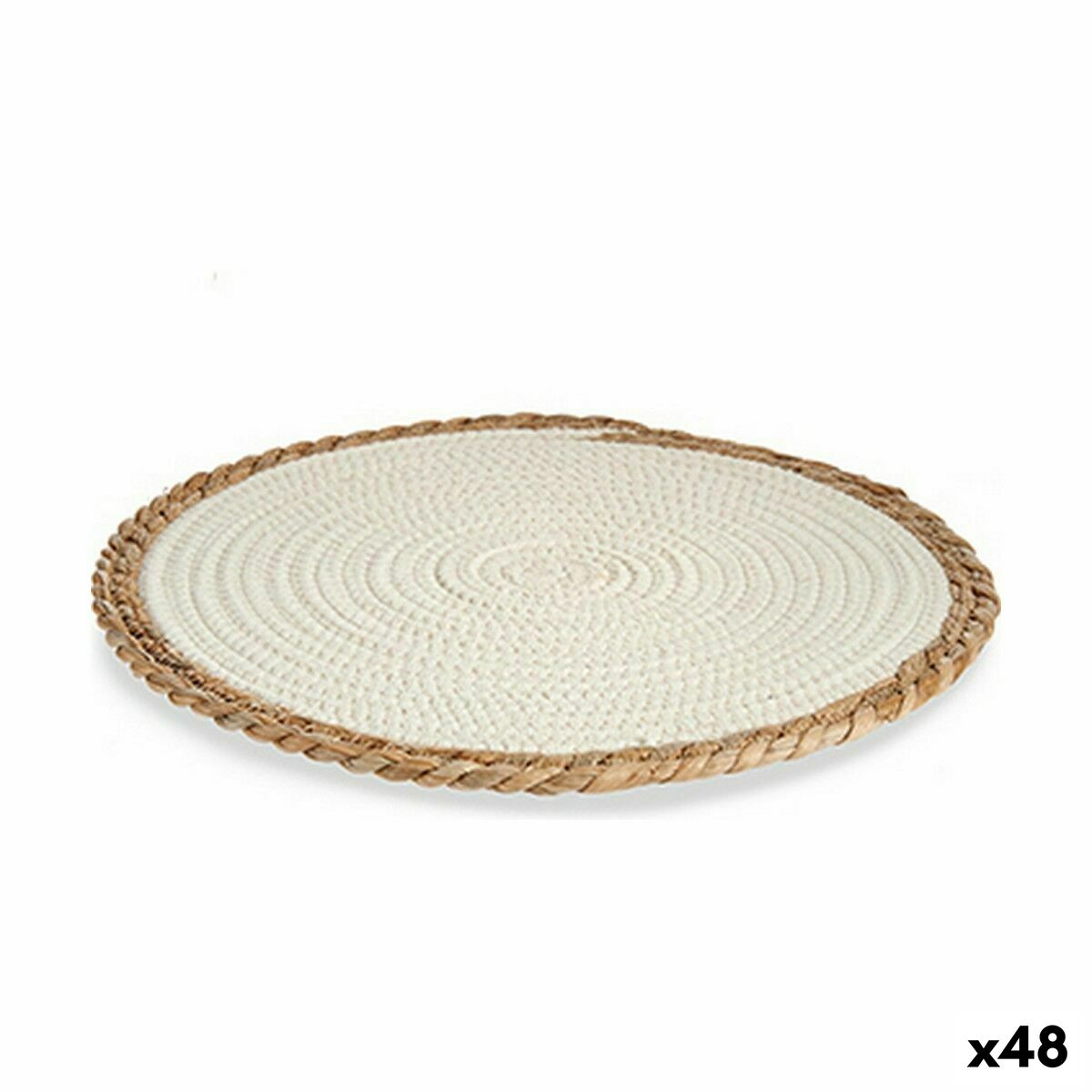 Bordsunderlägg Naturell Vit 35 x 1 x 35 cm (48 antal)